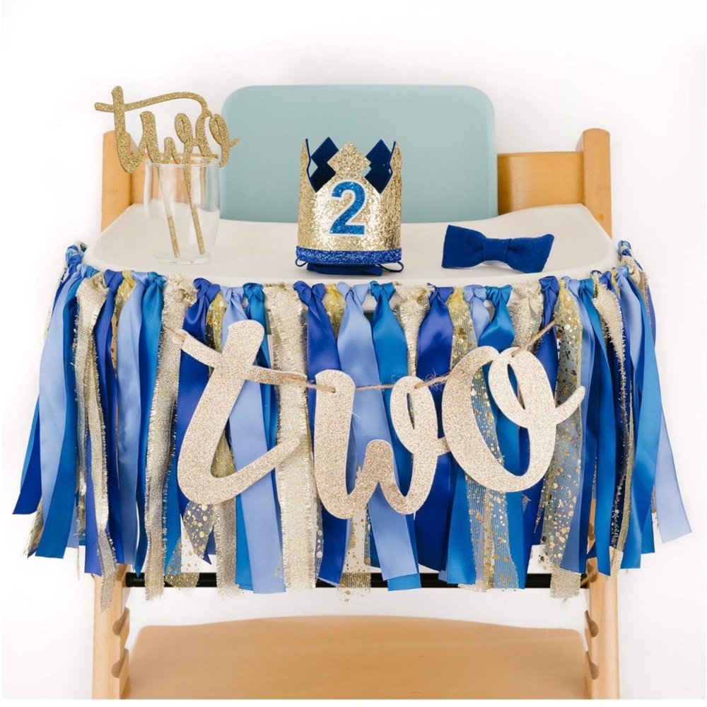 2nd Birthday Boy High Chair Decoration Set